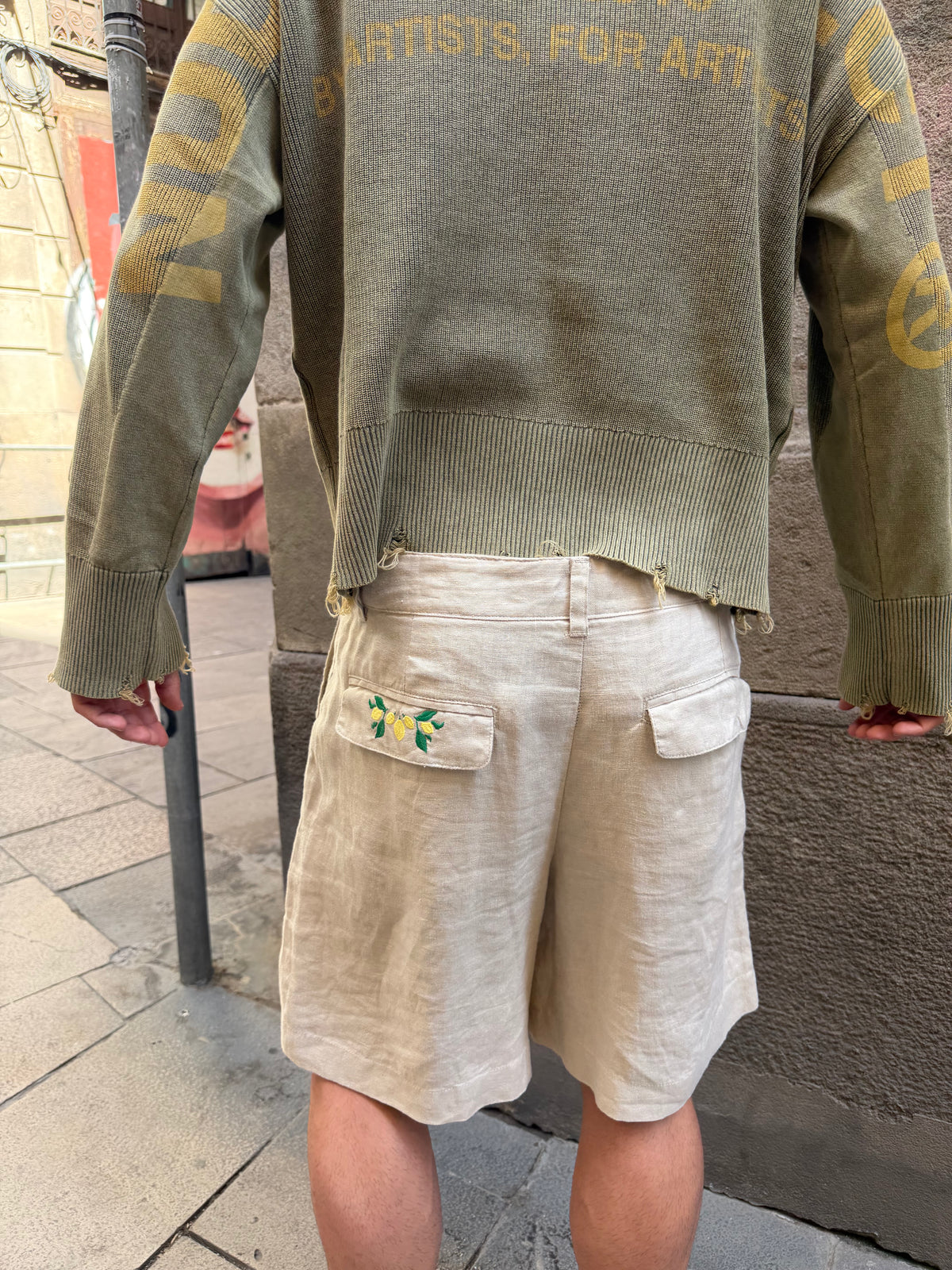 Kimchi Linen Shorts Beige