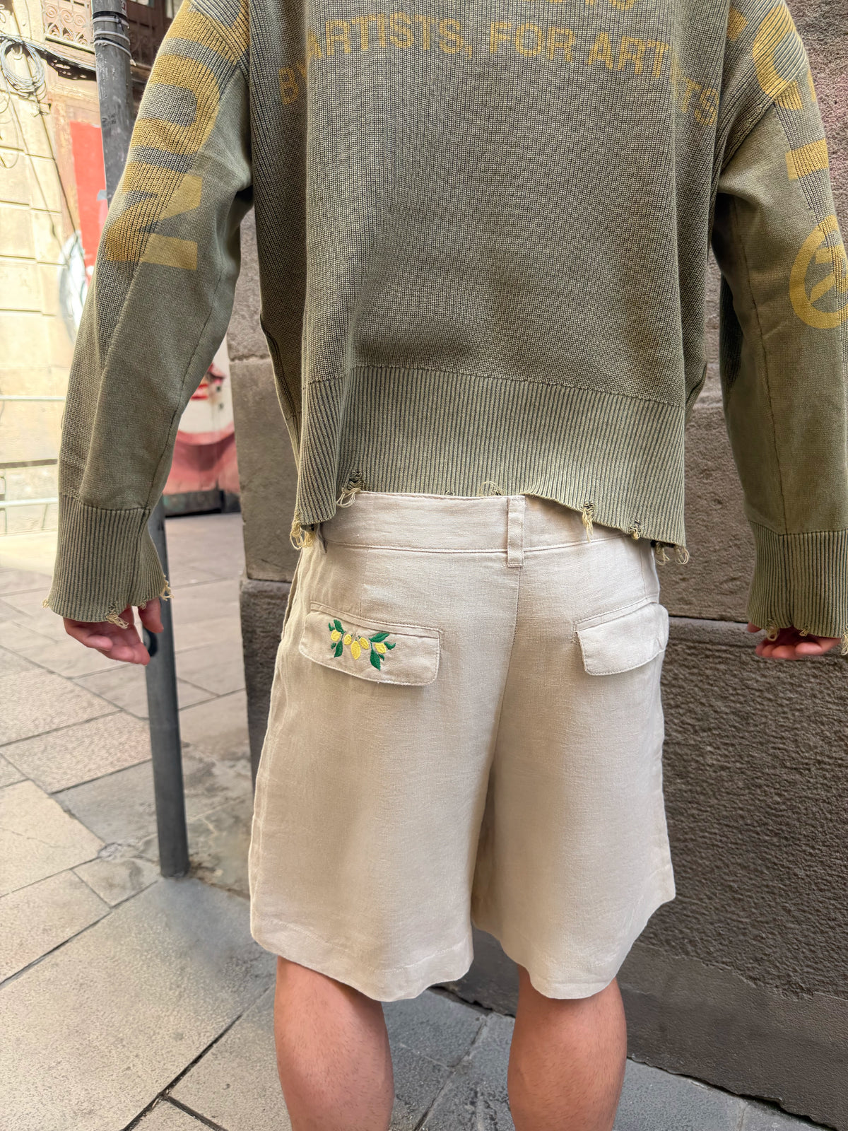 Kimchi Linen Shorts Beige
