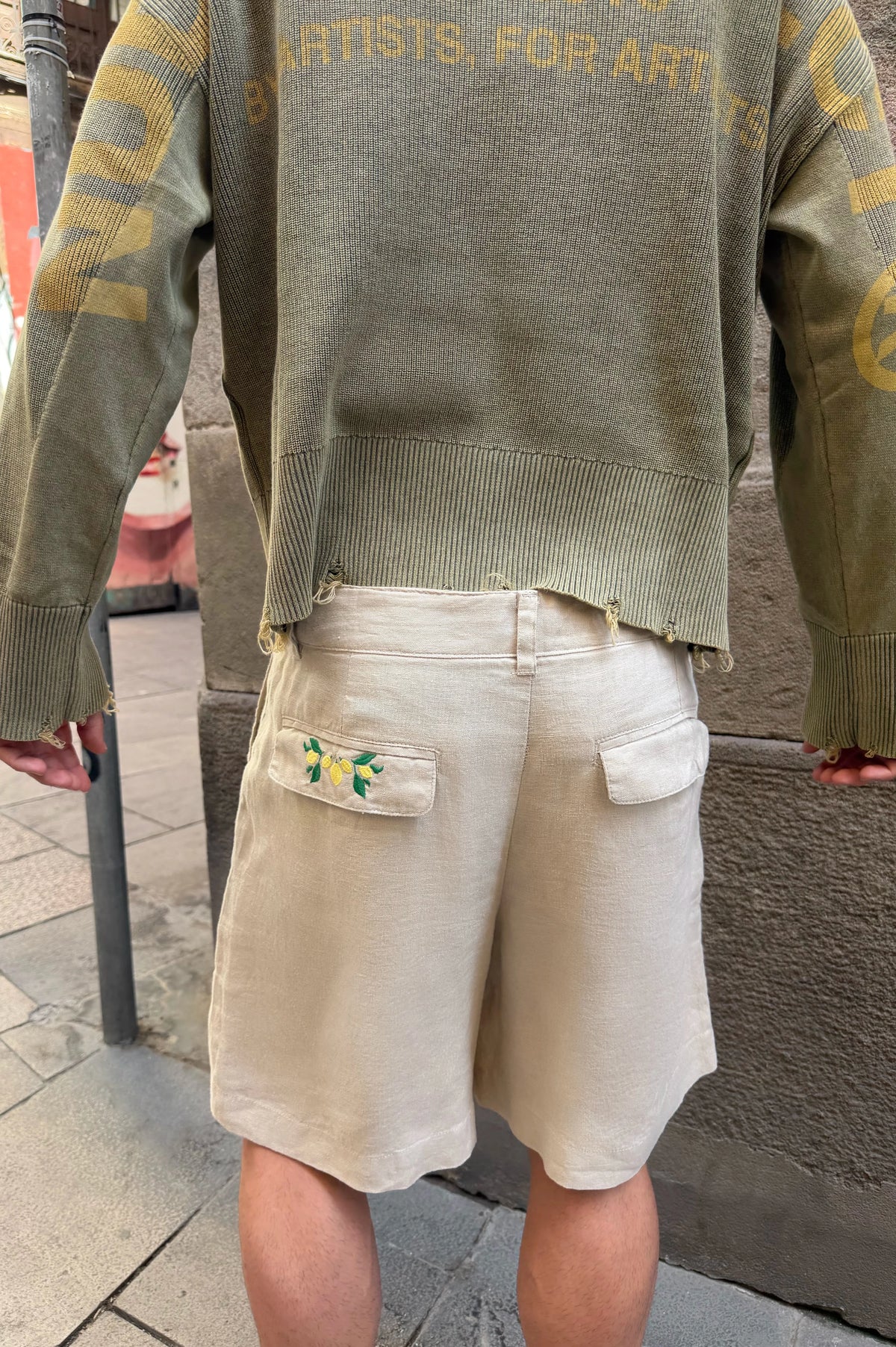 Kimchi Linen Shorts Beige