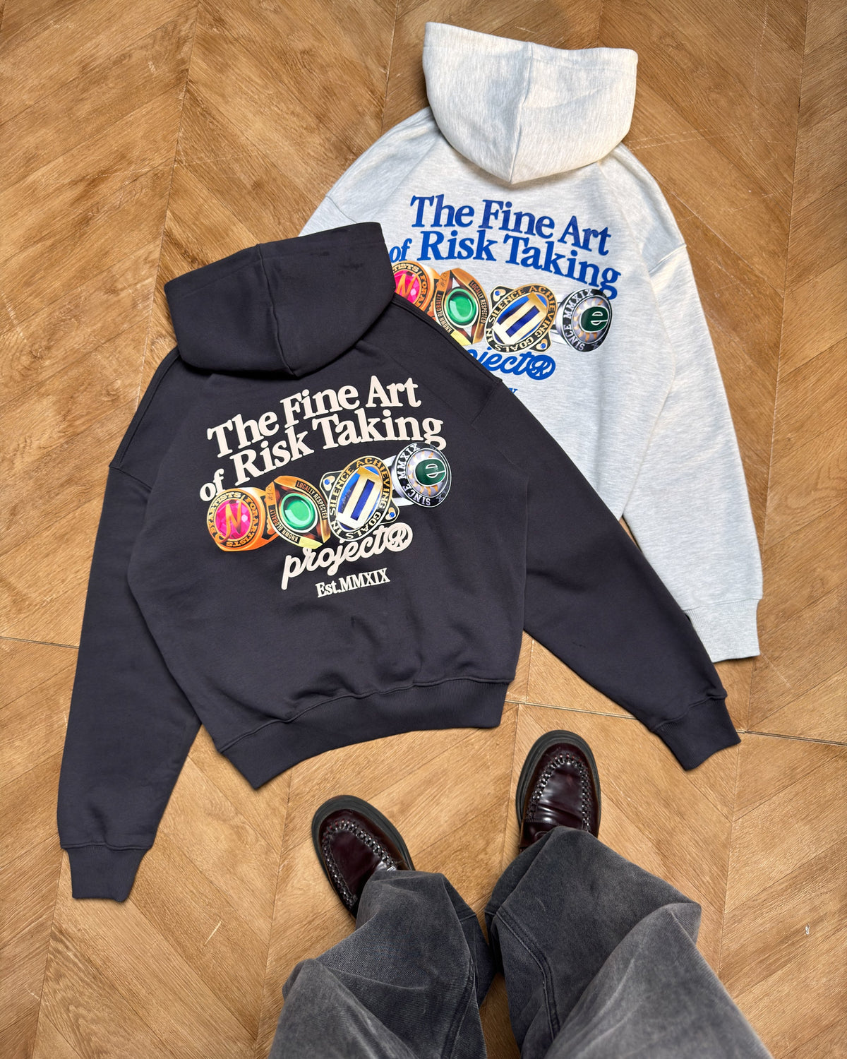 Fine Art Hoodie Grey Melange