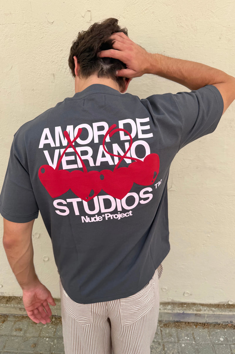 Camiseta Xoxo Gris Oscuro