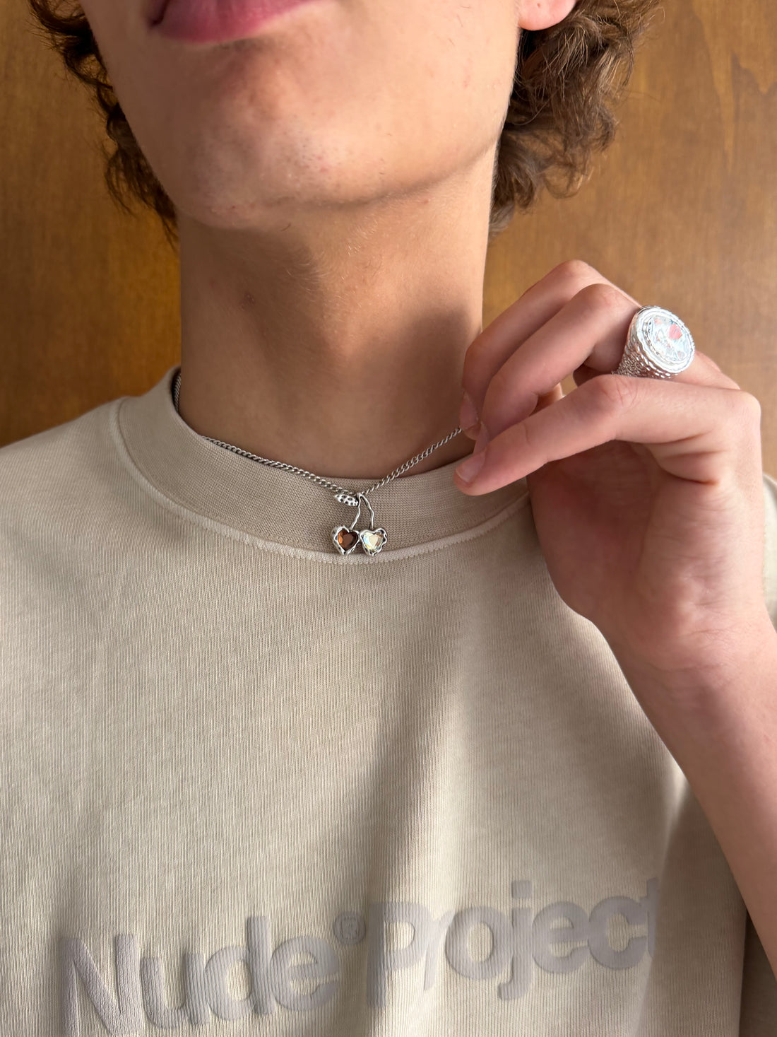 Cherry Necklace Silver