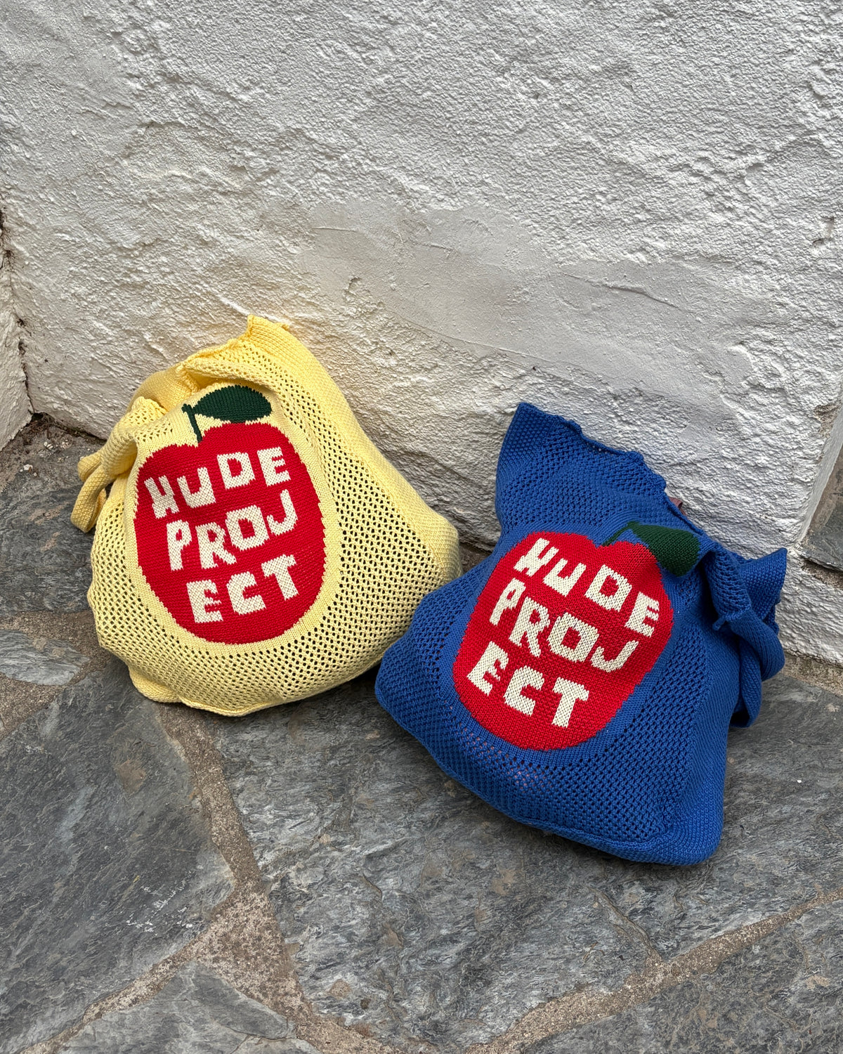 Apple Crochet Bag Blue