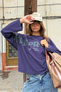 Macro Long-Sleeve Tee Navy