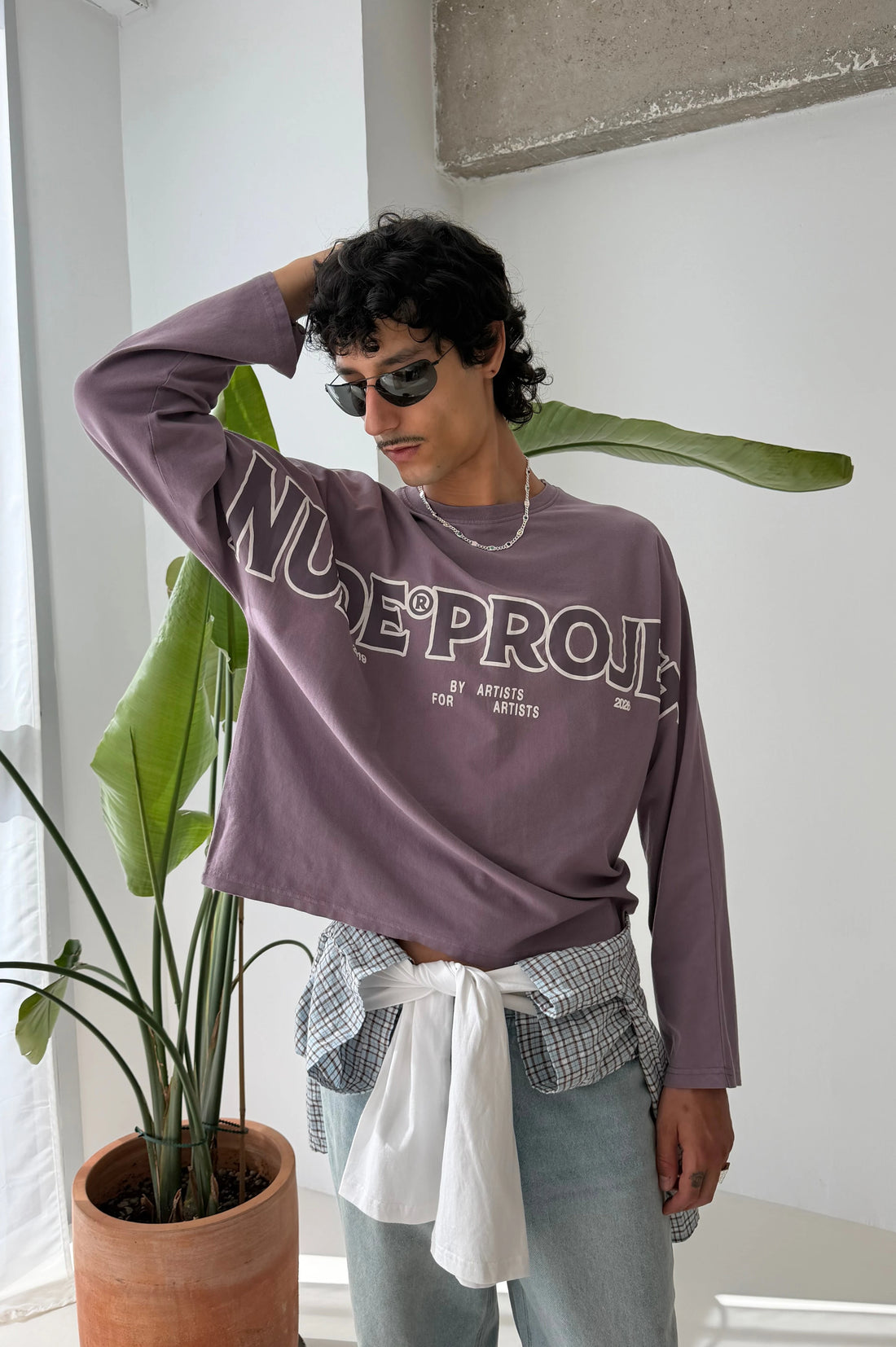 Macro Long-Sleeve Tee Lilac