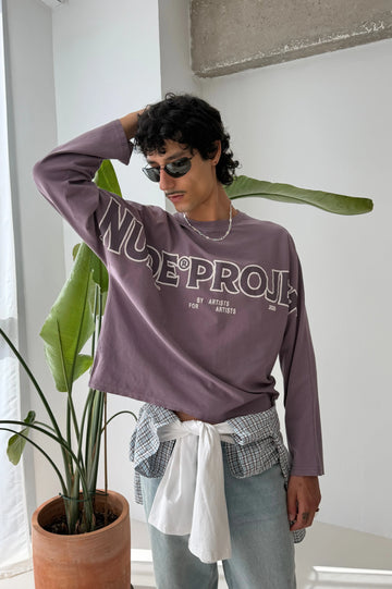 Macro Long-Sleeve Tee Lilac