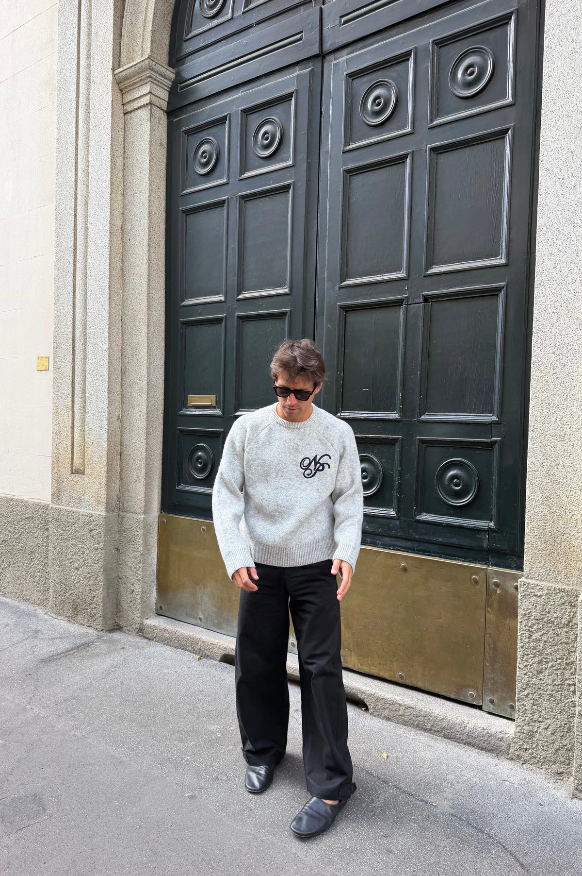Le Marais Knit Sweater Grey Melange