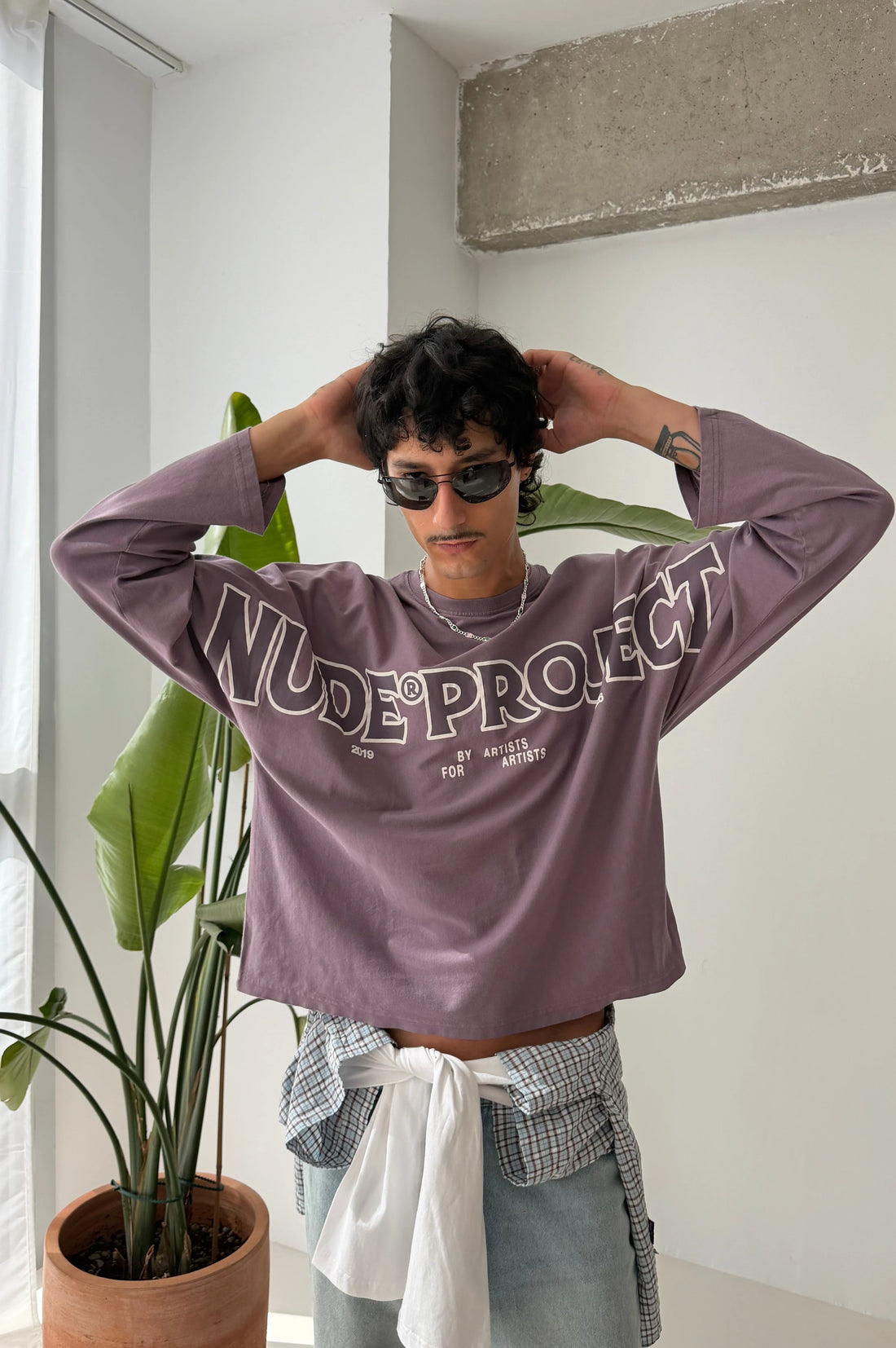 Macro Long-Sleeve Tee Lilac
