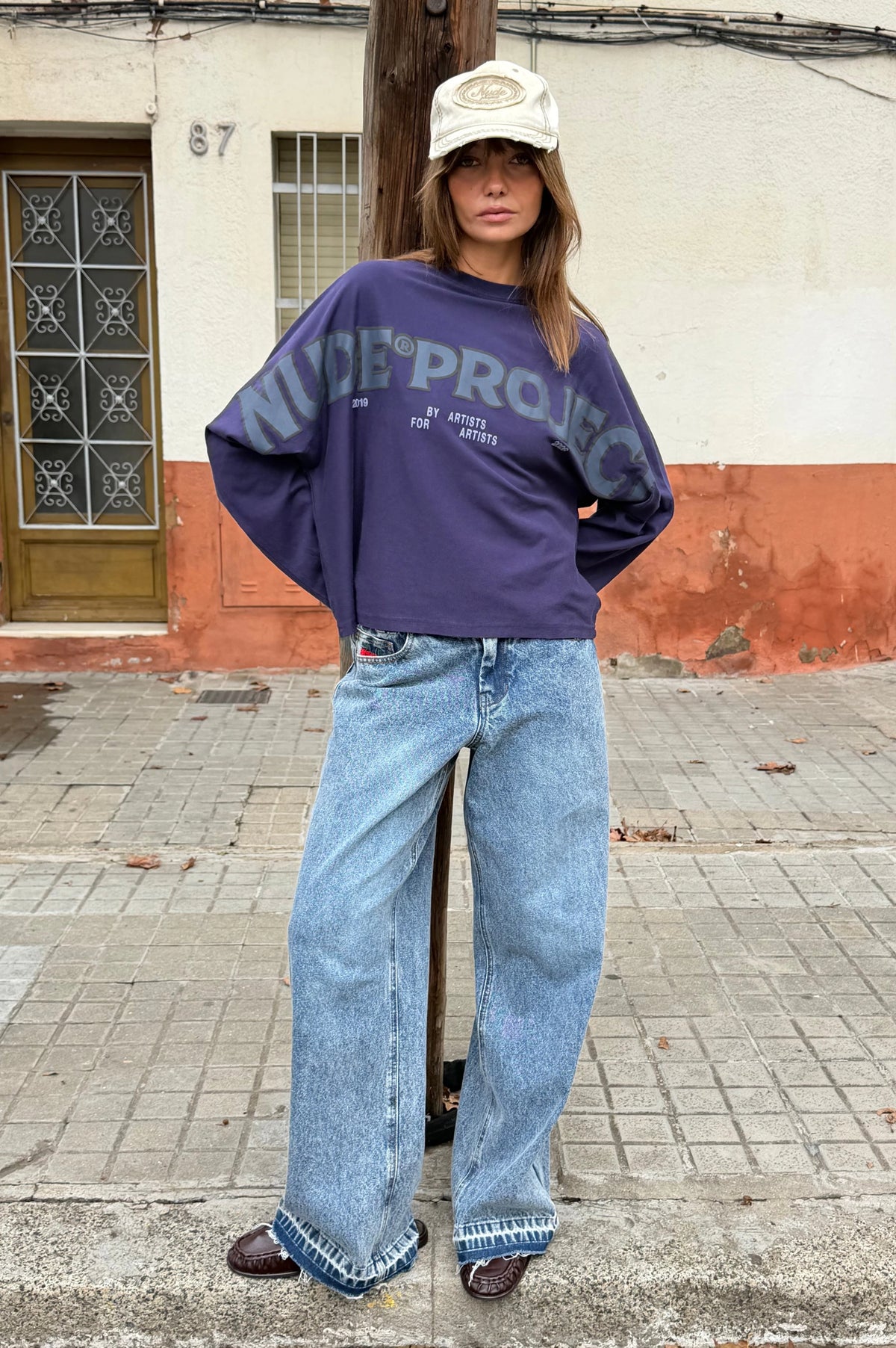 Macro Long-Sleeve Tee Navy