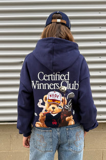 Winner Hoodie Grey Navy