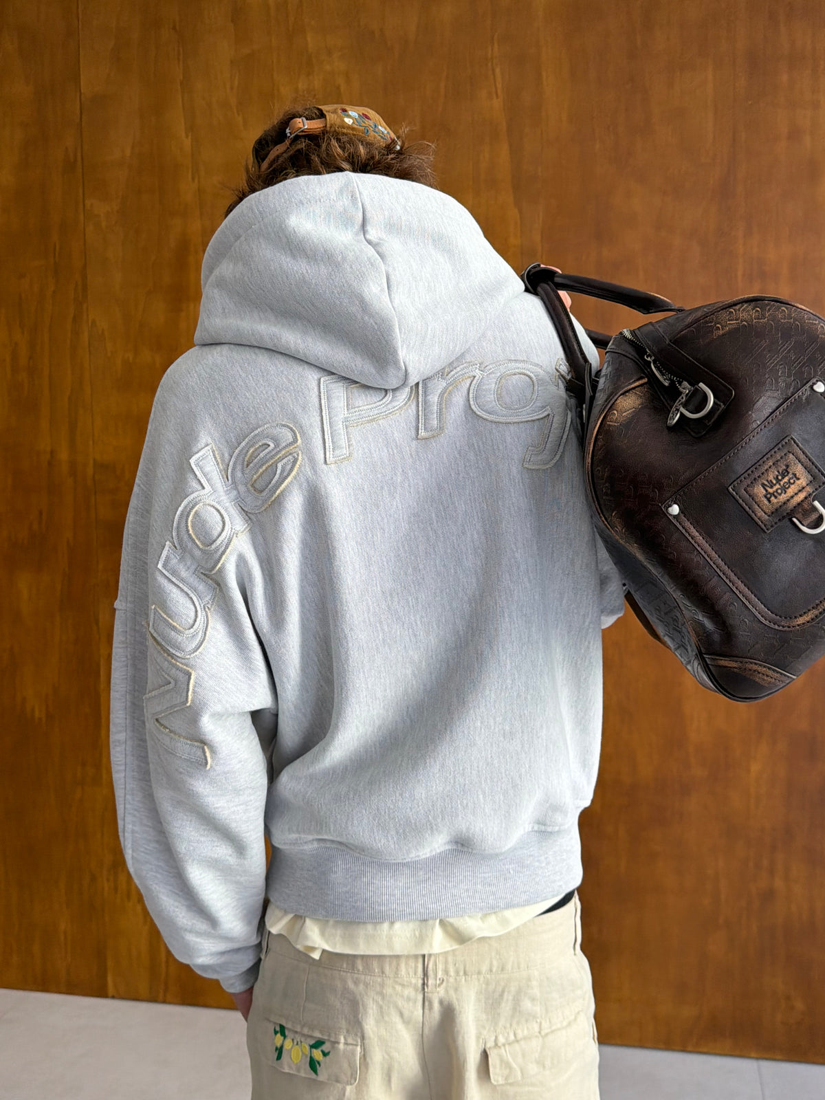 Marble Hoodie Grey Melange