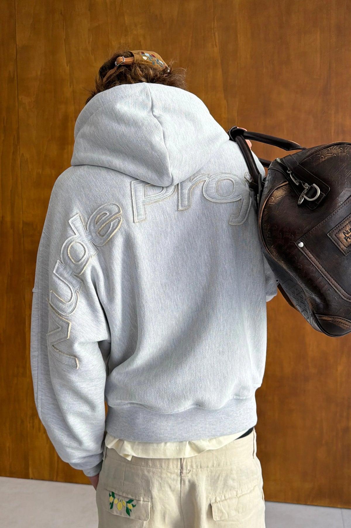 Marble Hoodie Grey Melange