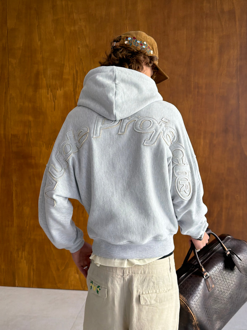 Marble Hoodie Grey Melange