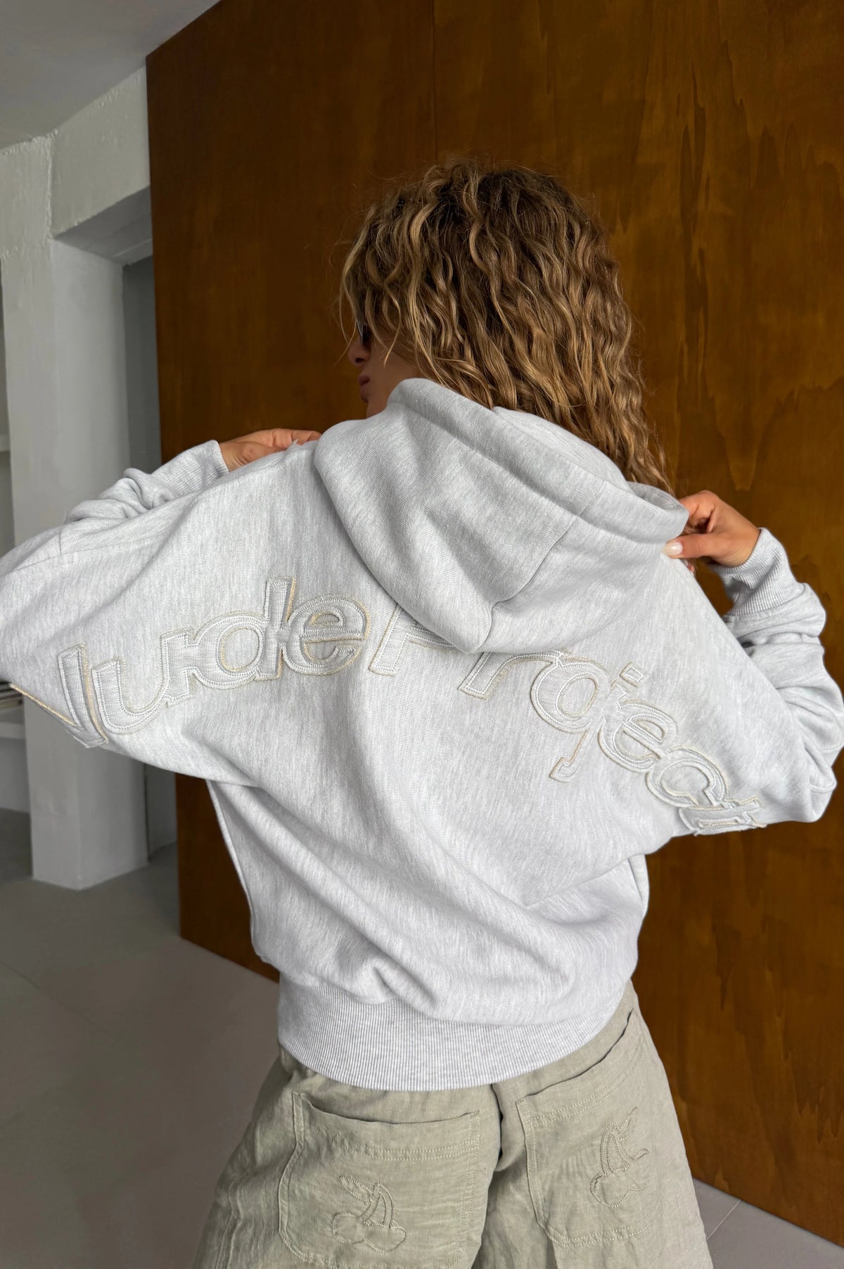 Marble Hoodie Grey Melange