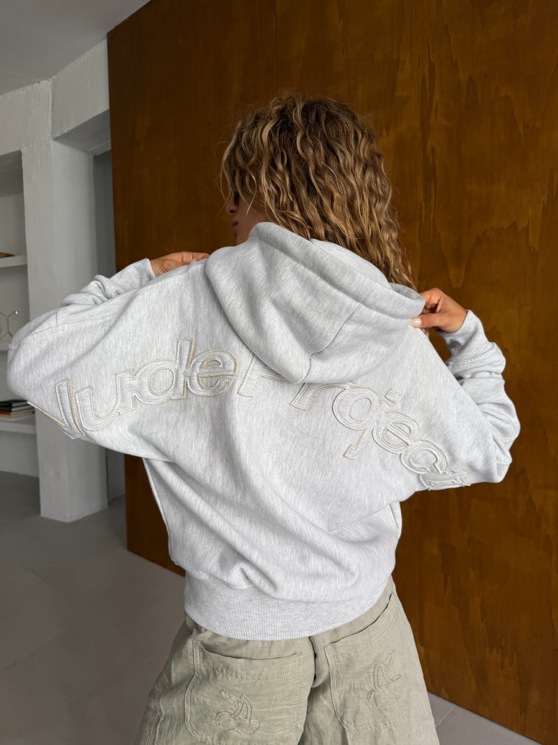Marble Hoodie Grey Melange
