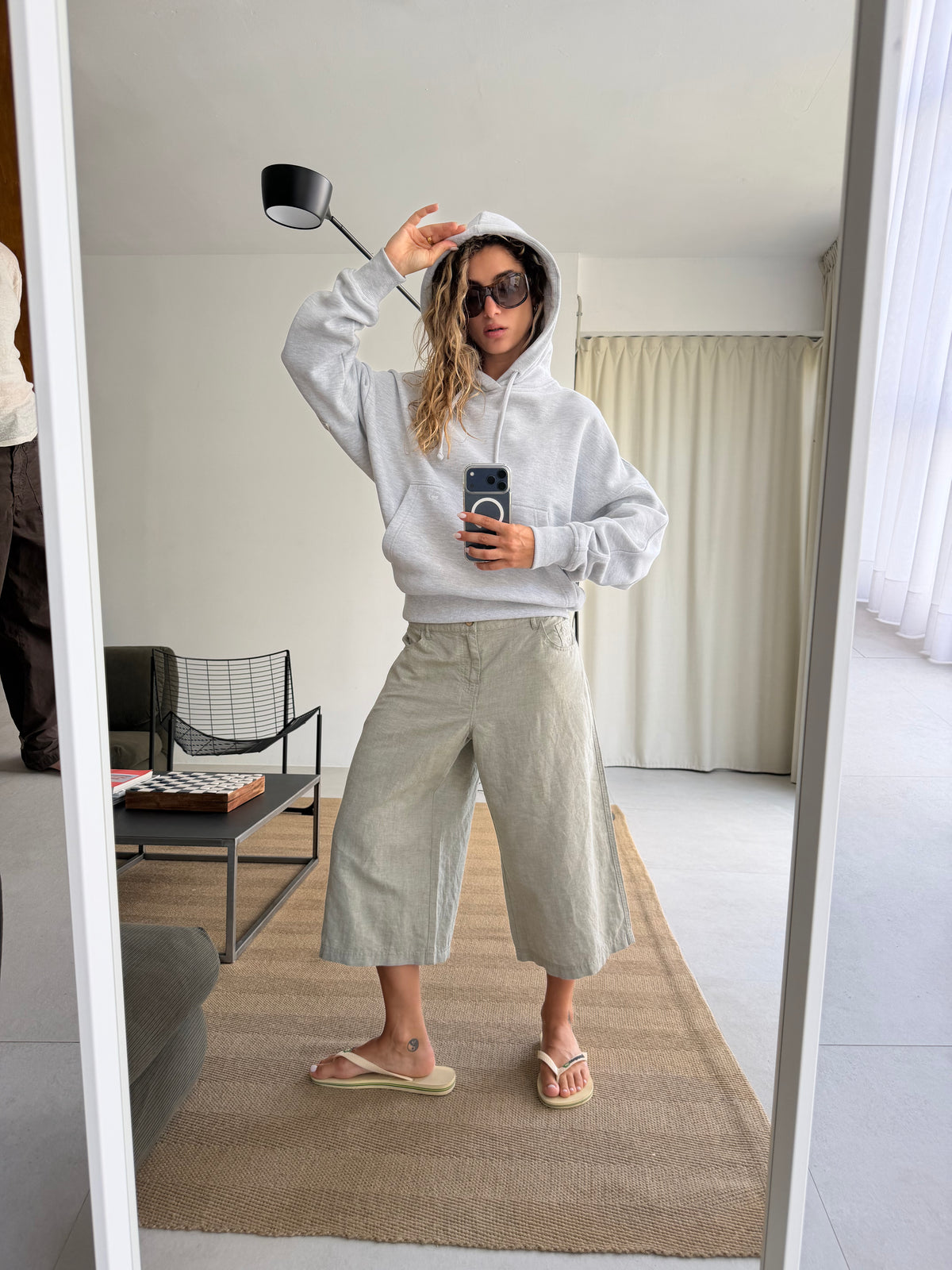 Marble Hoodie Grey Melange