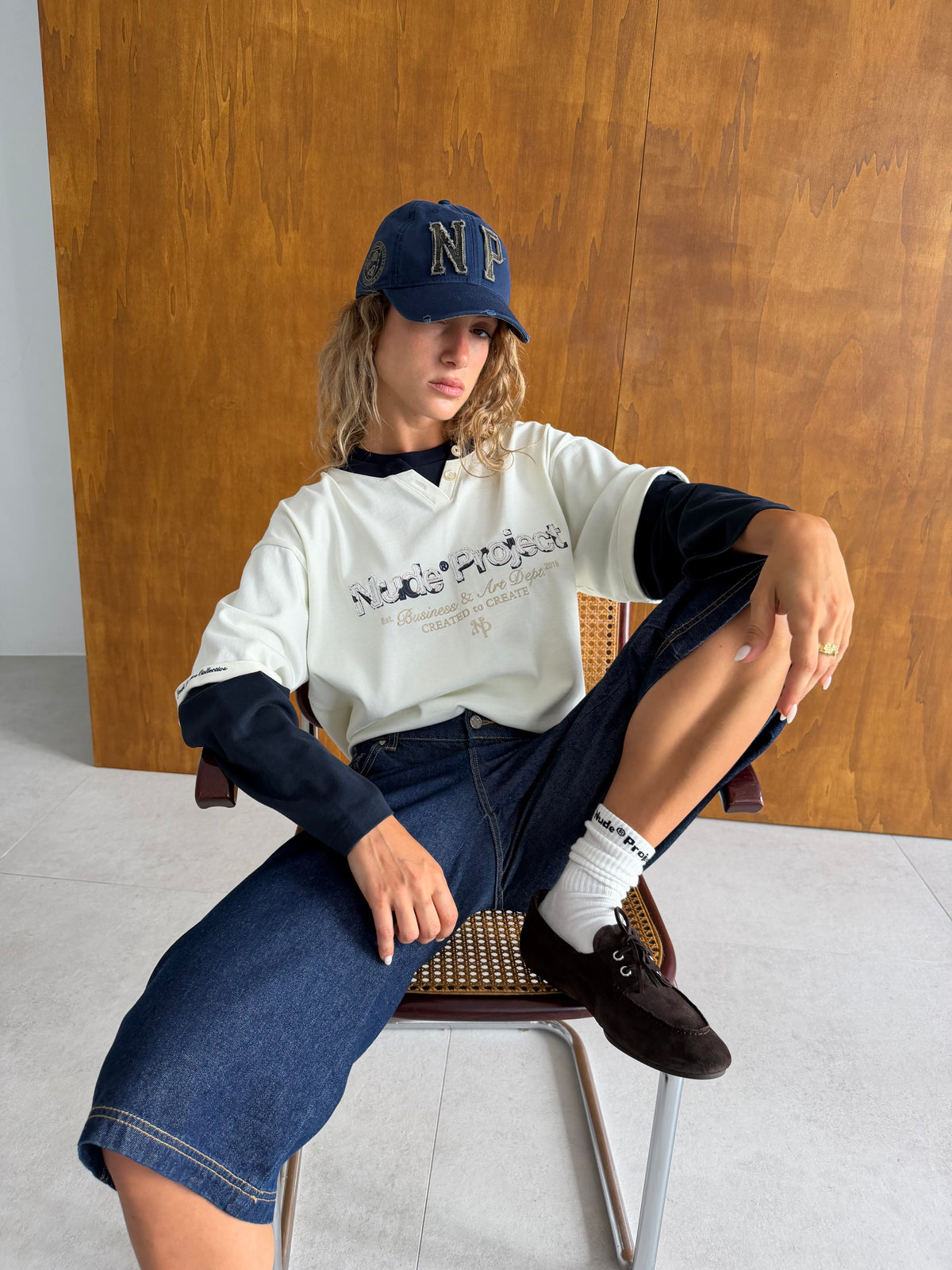 Double Neck Long-Sleeve Tee