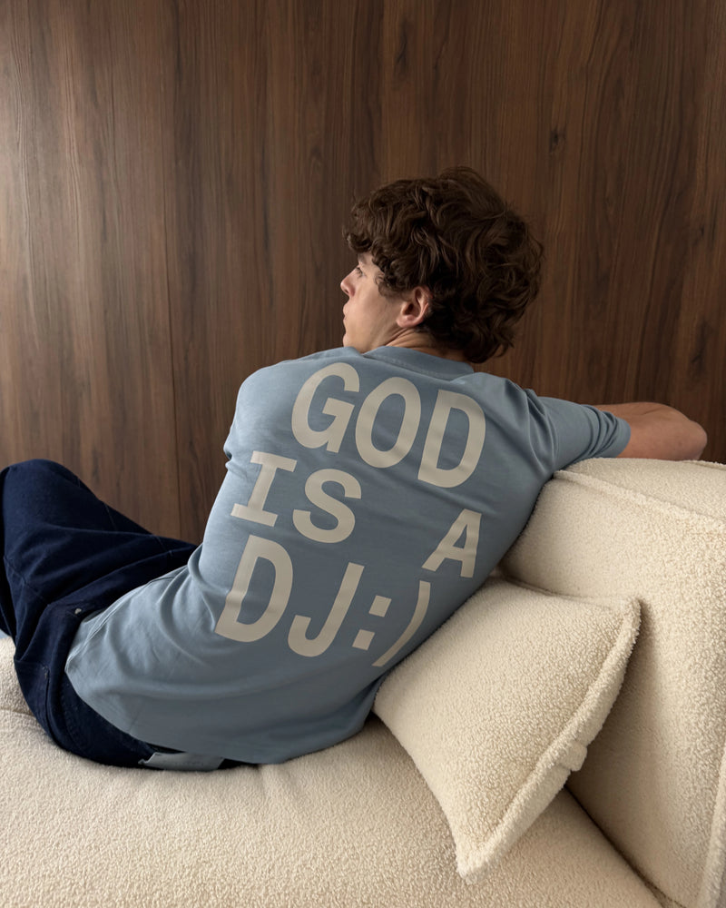 God Is A Dj Tee Baby Blue