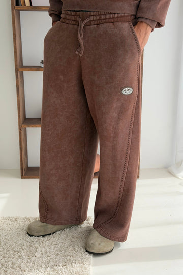 Solid Sweatpants Brown