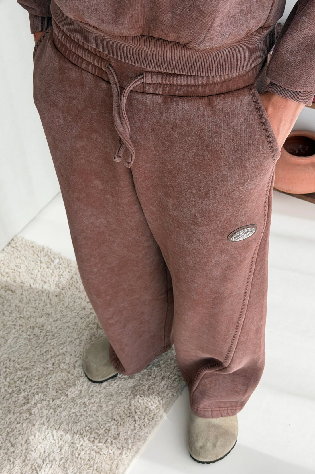 Solid Sweatpants Brown