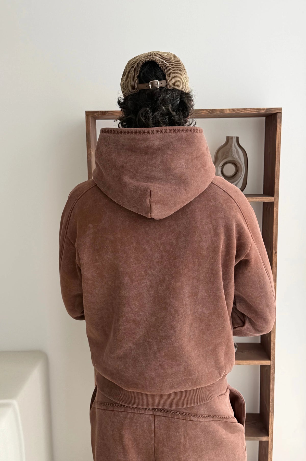 Solid Hoodie Brown