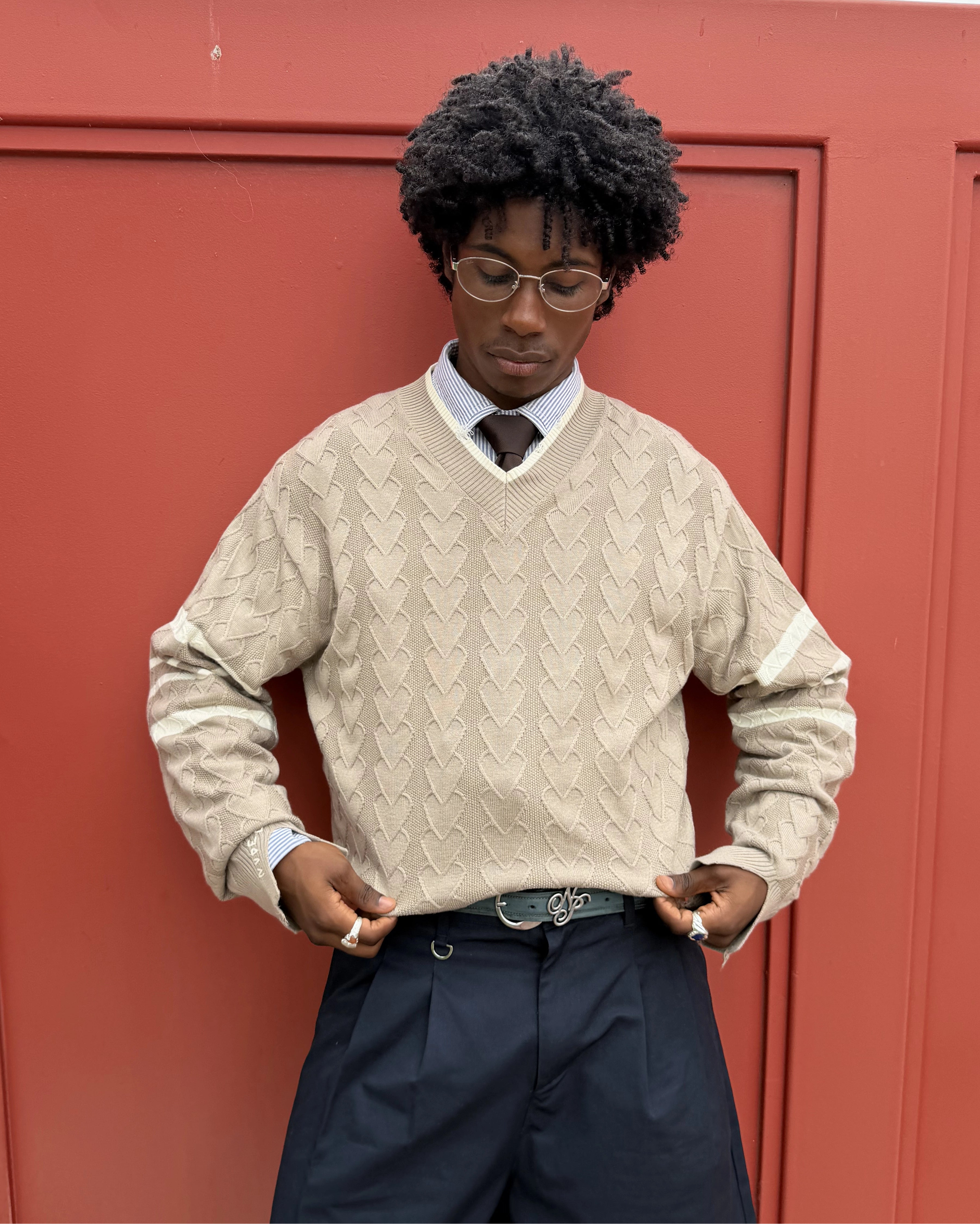 Nude Project - Tennis Club Knit Sweater Brown Nude Project - Tennis Club Knit Sweater Brown