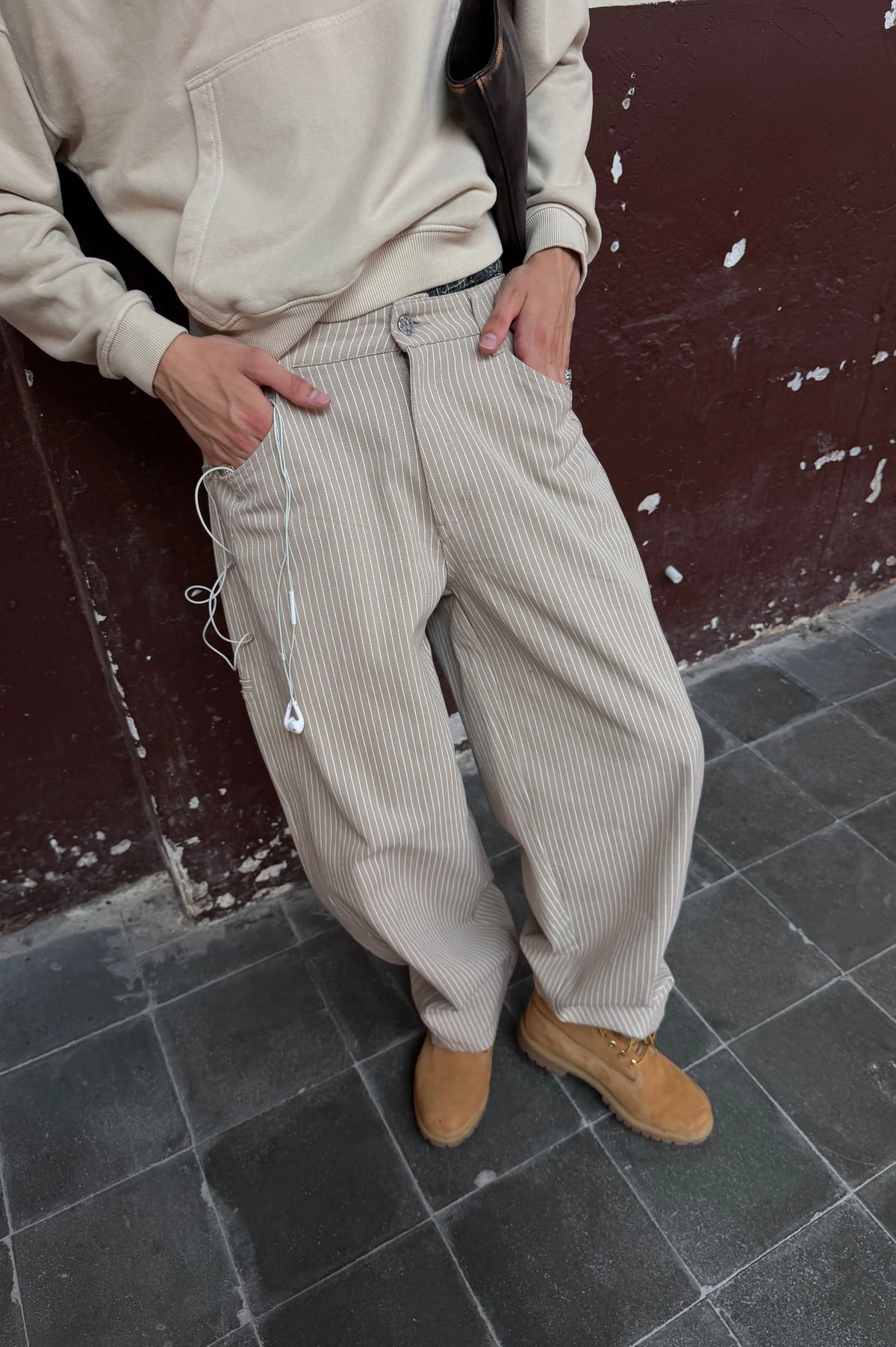 Worker Carpenter Pants Beige