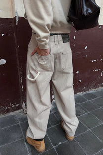 Worker Carpenter Pants Beige