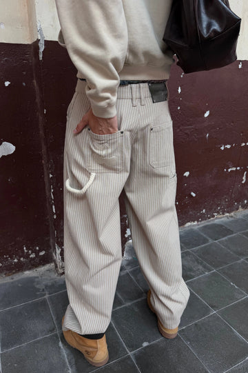 Worker Carpenter Pants Beige