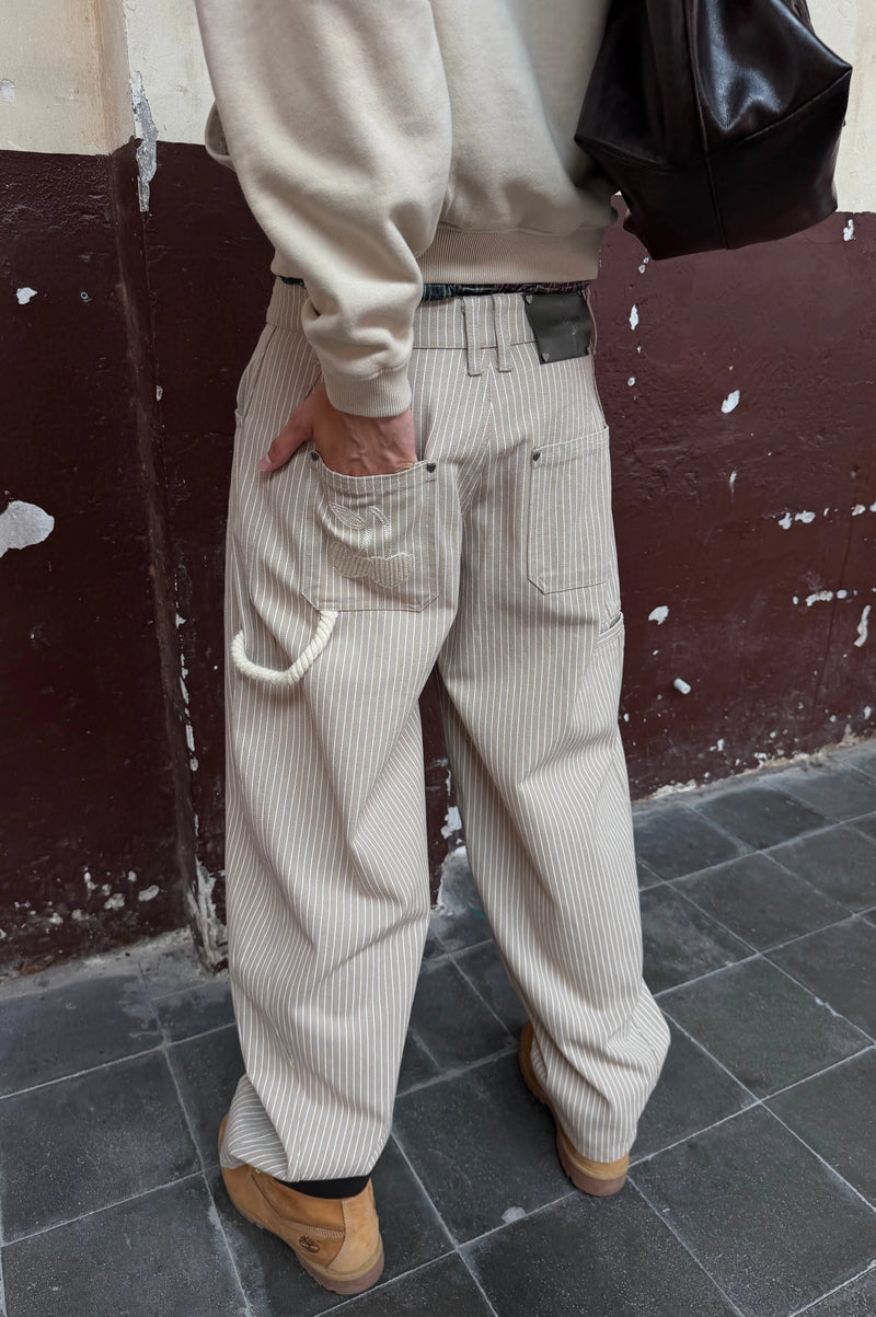 Worker Carpenter Pants Beige