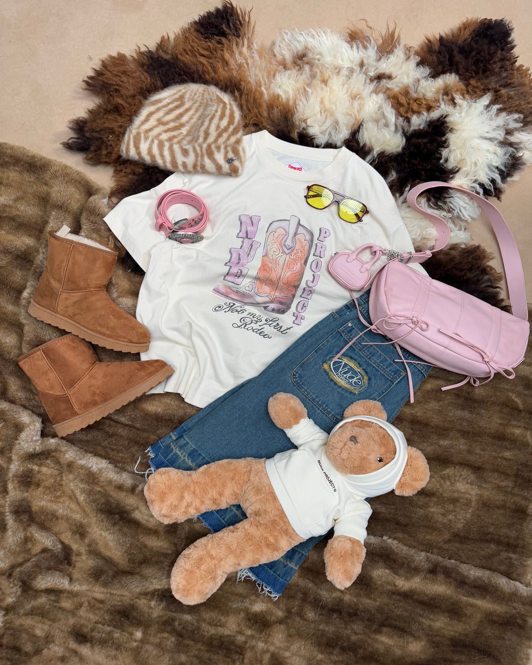 Yeehaw Tee Marshmallow