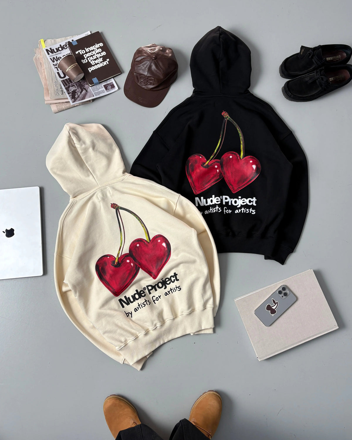 Juicy Cherry Hoodie Marshmallow