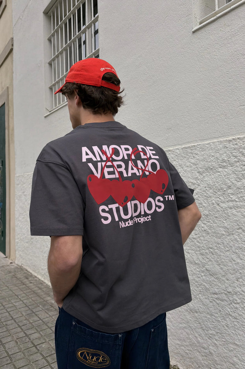 Camiseta Xoxo Gris Oscuro