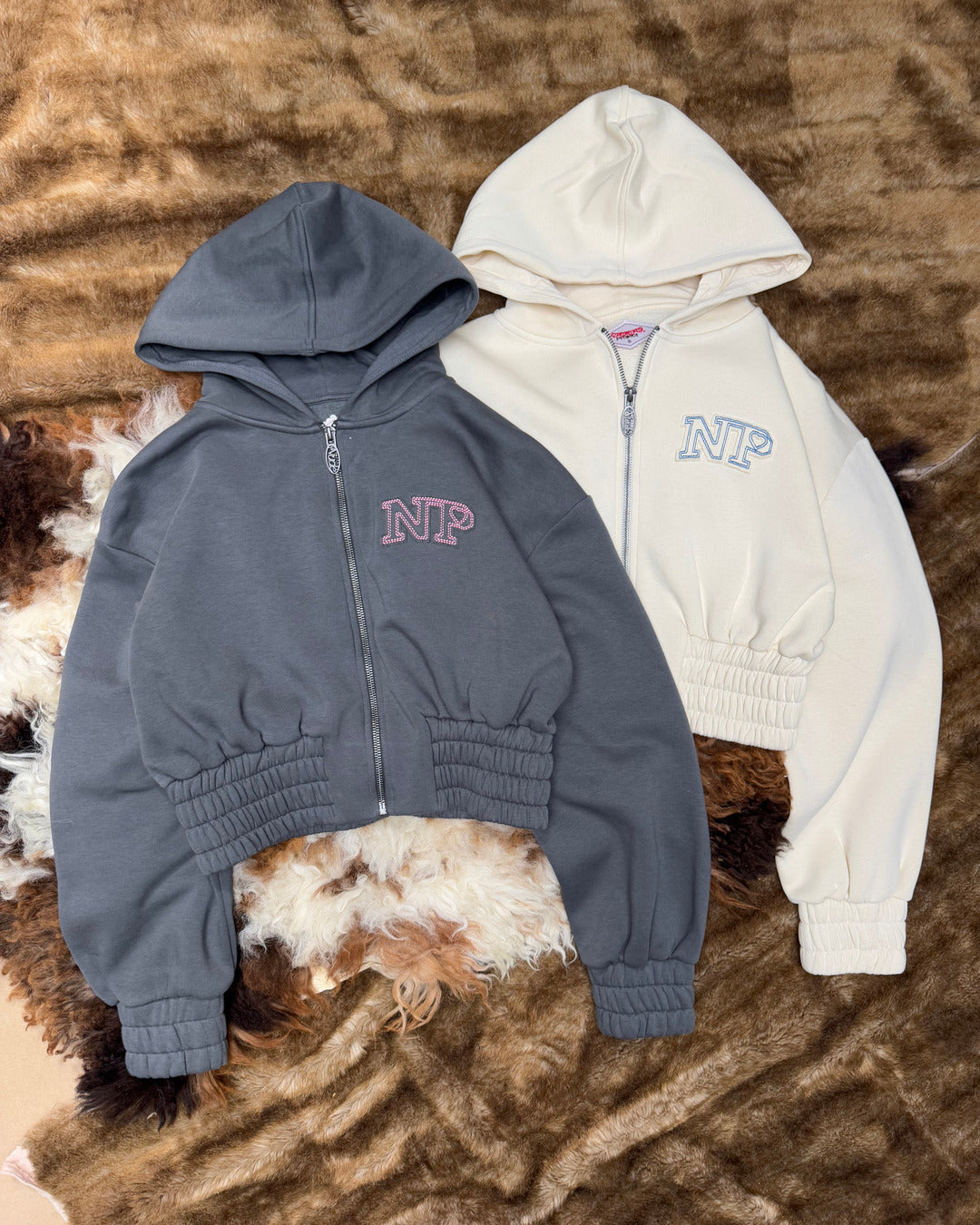 Typa Day Cropped Hoodie Ash