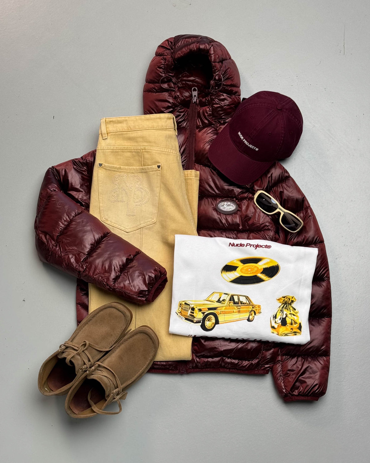 Iconic Puffer Jacket Burgundy