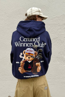 Winner Hoodie Grey Navy