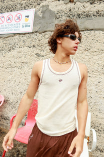 Contrast Stitch Tank Top 2xPack