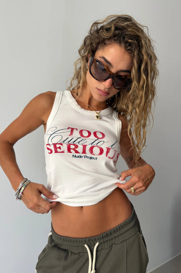Too Serious Tank Top Ivory