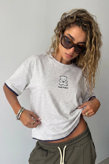 Little Bear Tee Grey Melange