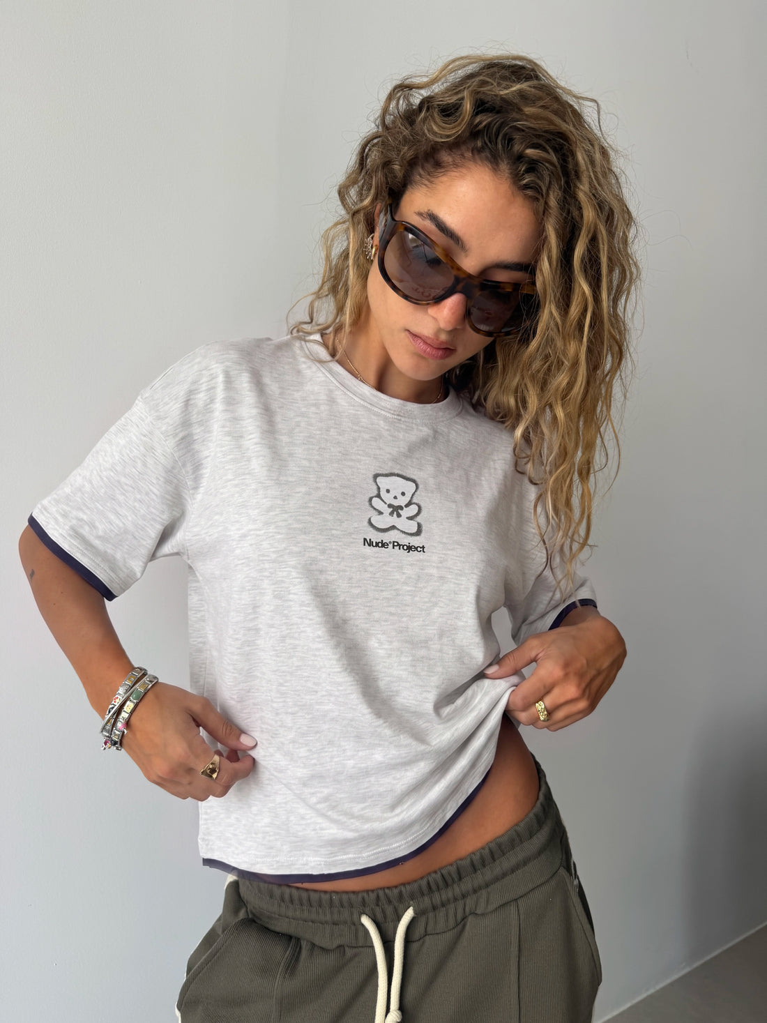 Little Bear Tee Grey Melange