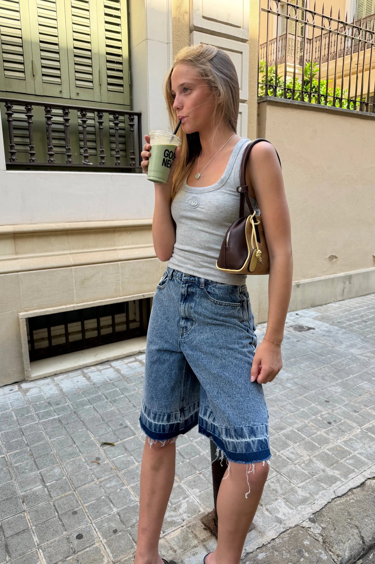 Old Baggy Denim Shorts Medium Blue