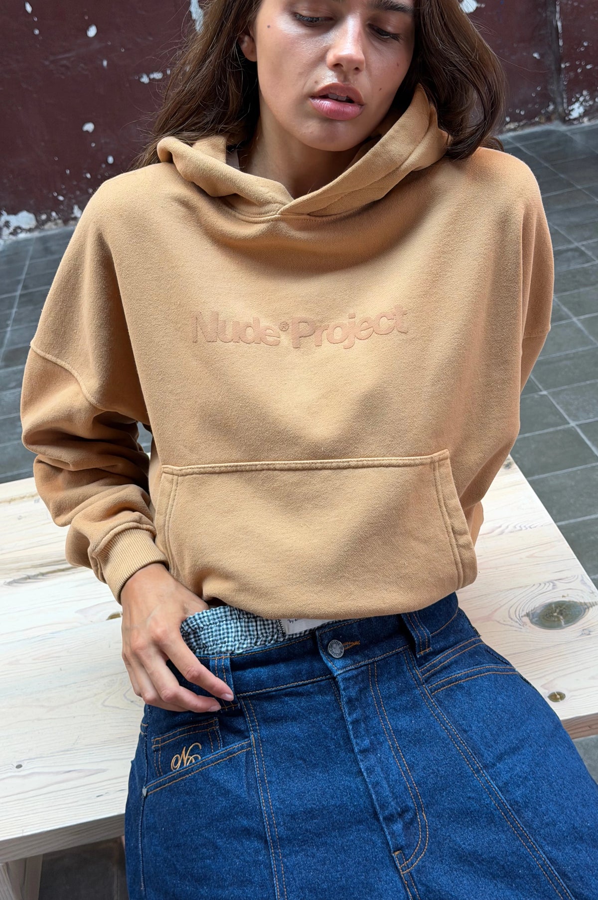 Box Logo Hoodie Brown