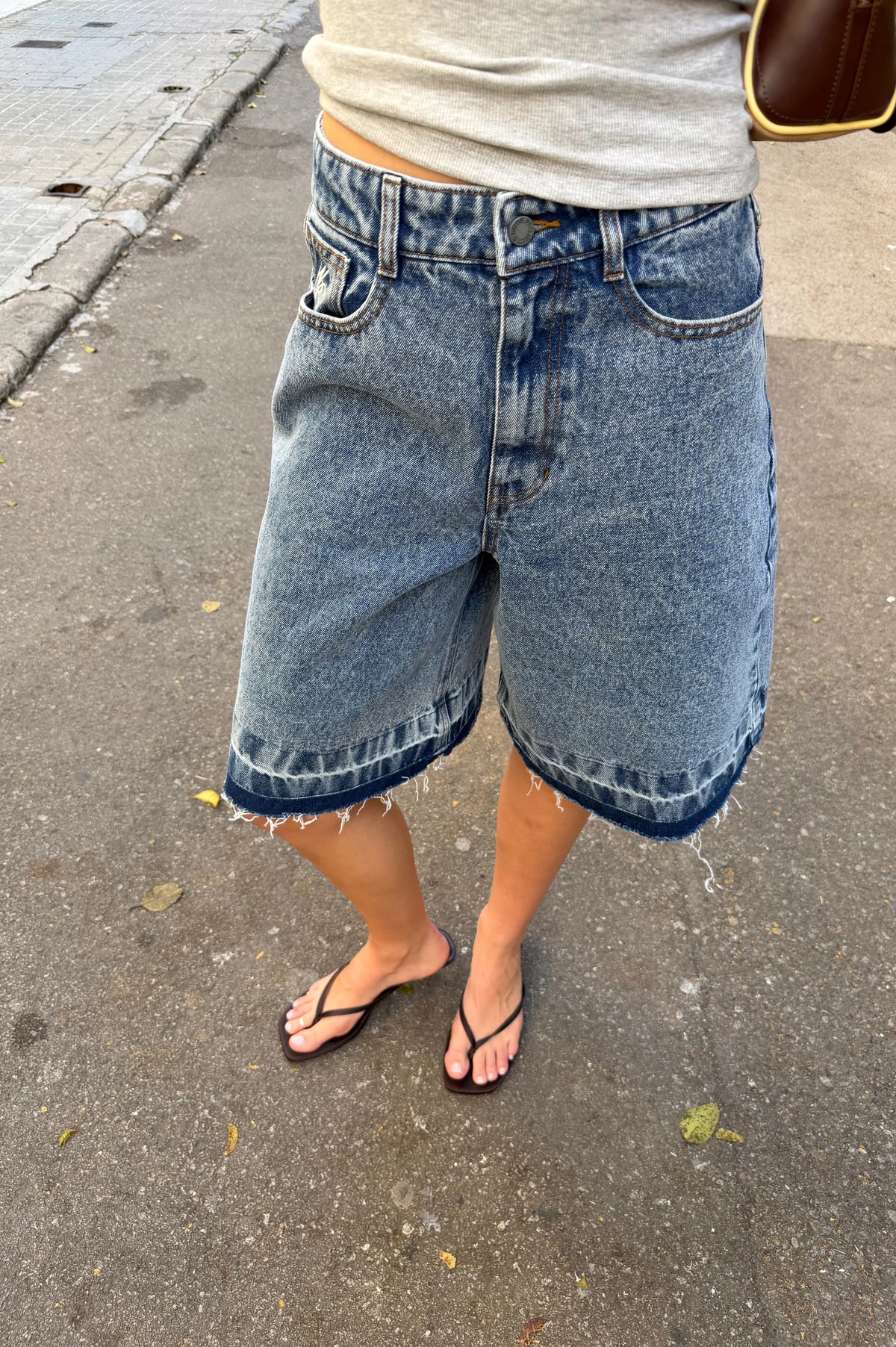Old Baggy Denim Shorts Medium Blue