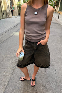 Old Baggy Denim Shorts Black