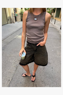 Regina Tank Top Washed Brown