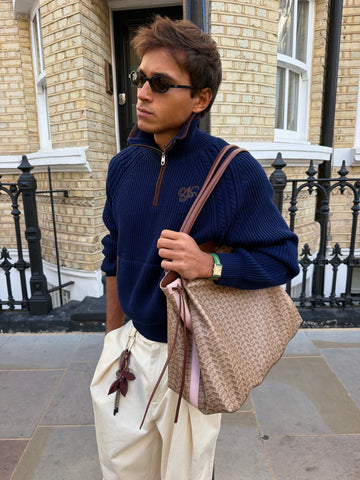 Ridgmount Quarter-Zip Knit Sweater Navy