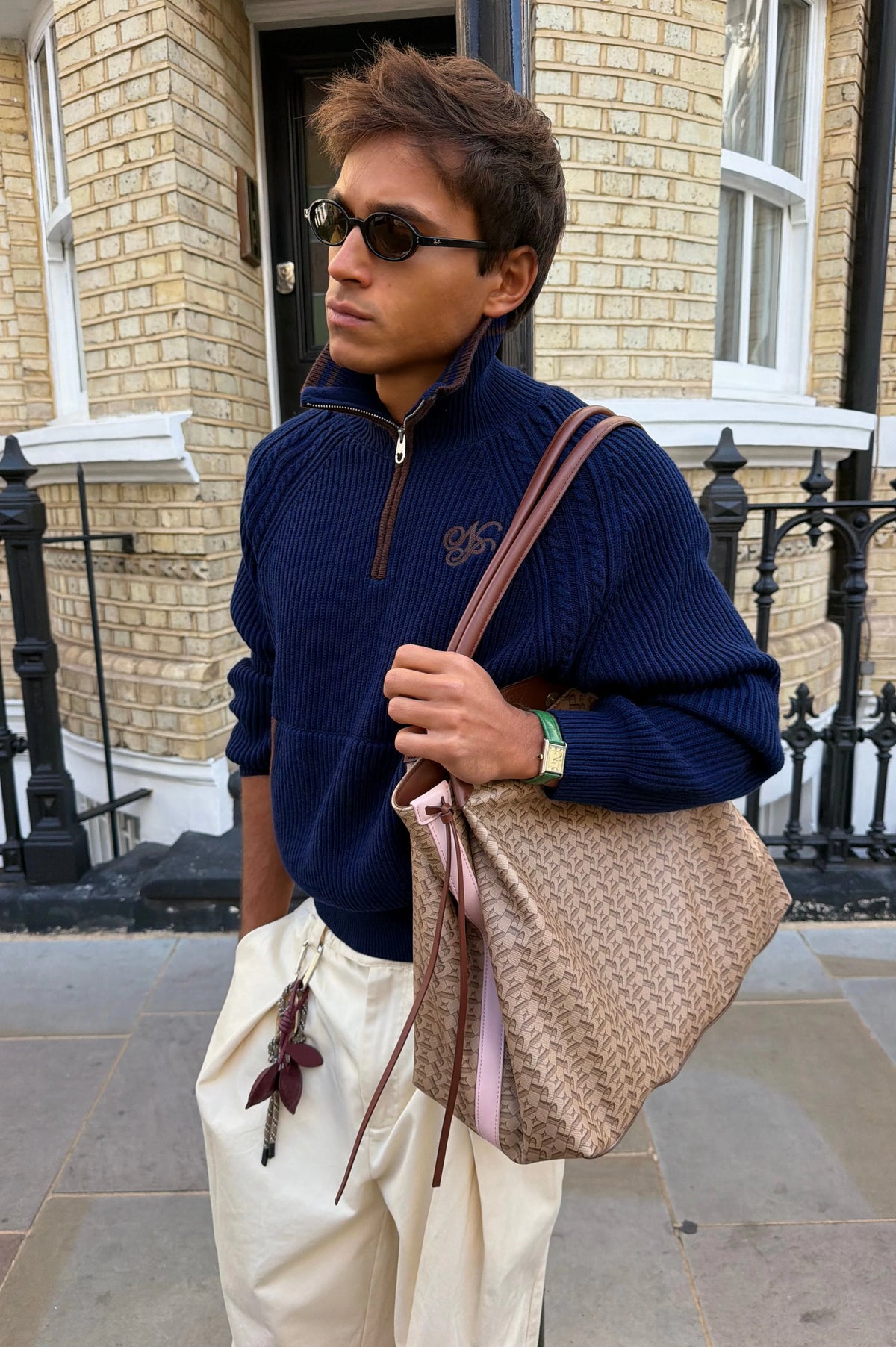 Ridgmount Quarter-Zip Knit Sweater Navy