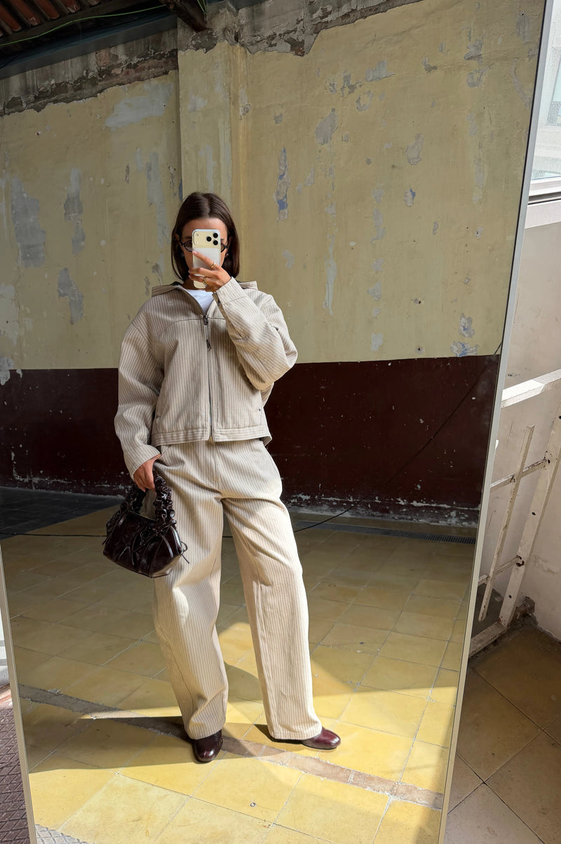 Worker Jacket Canvas Beige