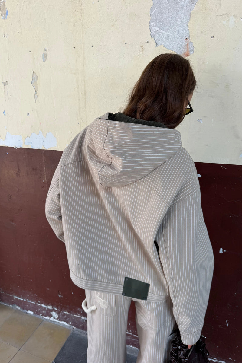 Worker Jacket Canvas Beige