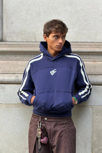 Ying Yang Hoodie Blue